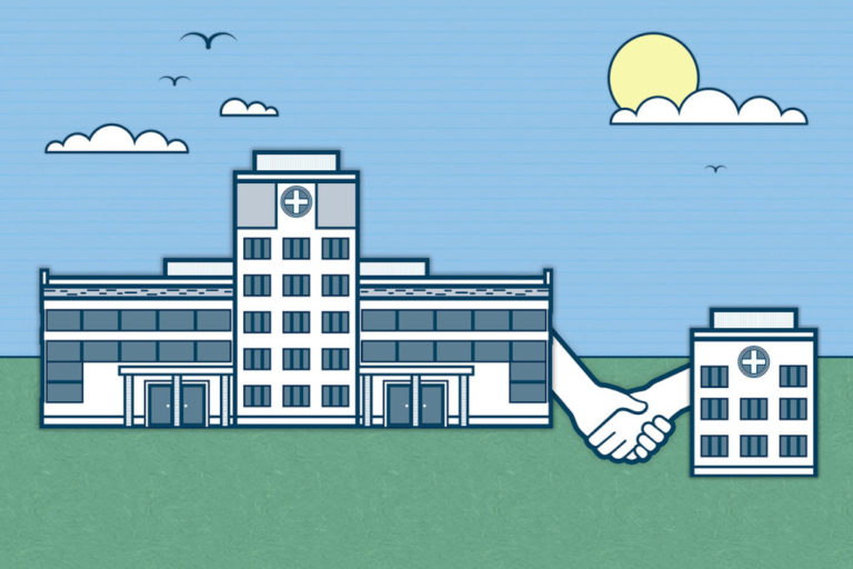 Community hospitals link arms with prestigious facilities to raise their profiles