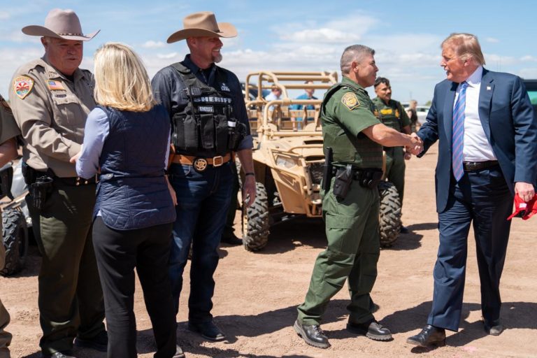 Trump arrives at US-Mexico border after withdrawing threat to close it