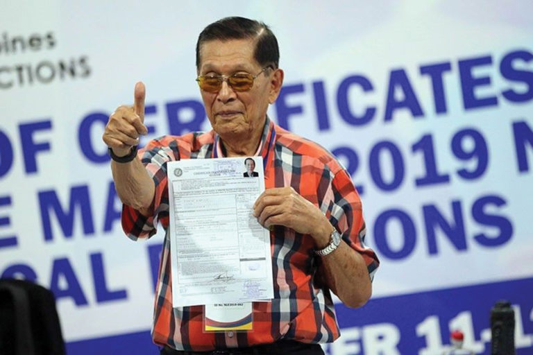 Enrile concedes defeat for Senate seat, while political dynasties tumble in Metro Manila