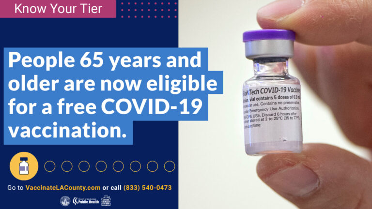 LA County expands vaccinations to residents 65 years and older