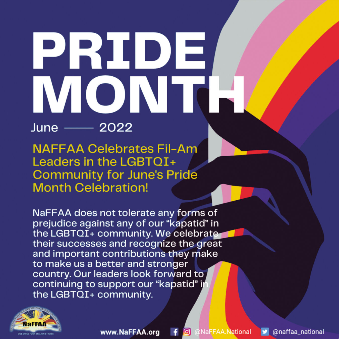 NAFFAA celebrates FilAm leaders in the LGBTQI+ community for June’s