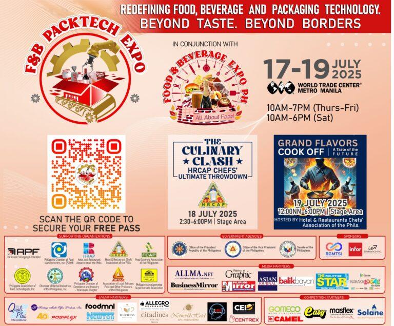 F&B PackTech Expo 2025 x FoodBev Expo PH: Where the Future of Food, Beverage, and Packaging Takes Center Stage